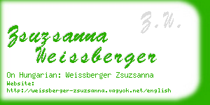 zsuzsanna weissberger business card